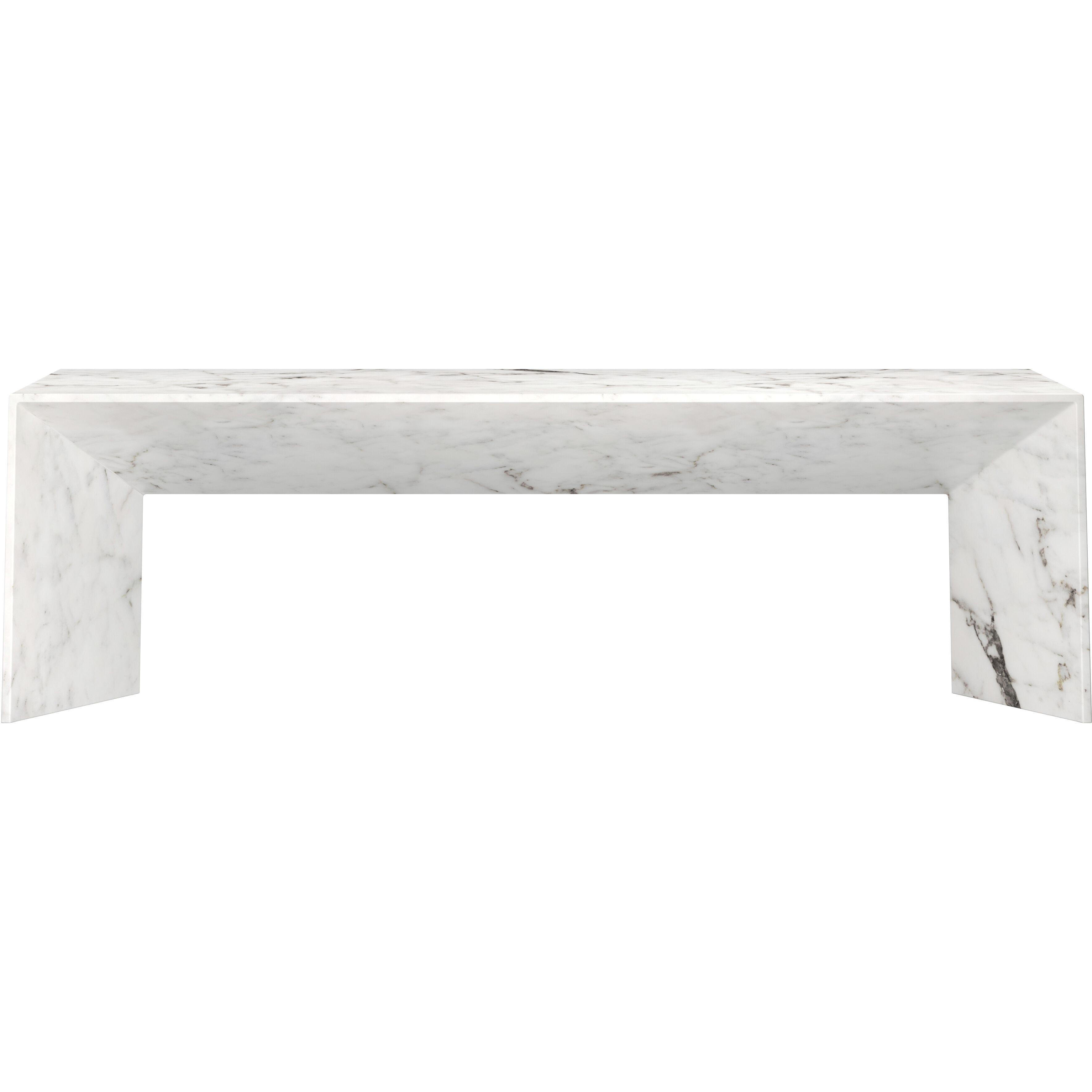 Nomad Marble Look / White Outdoor Bench